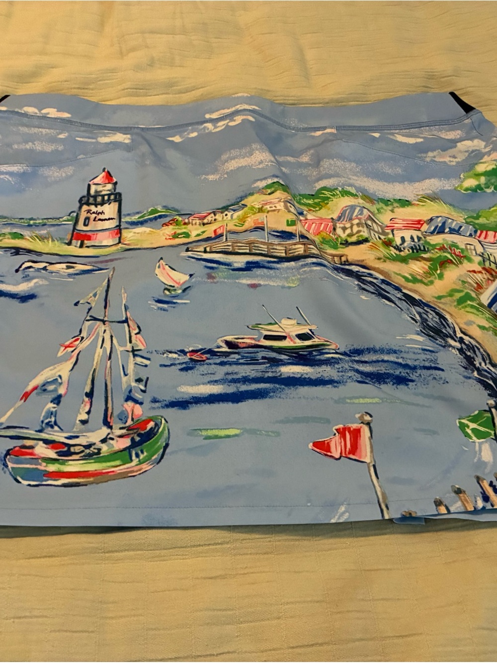 Ralph Lauren Light Blue Nautical Harbor Print Skort